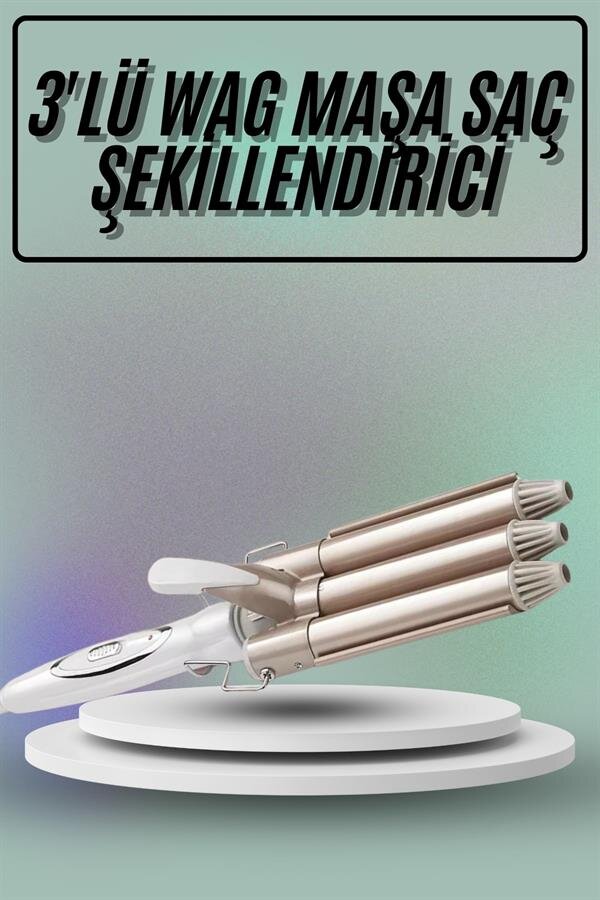Saç Şekillendirici Wag Maşa Üçlü Yüksek Isı Ayarlı Seramik Kaplama 2 Saç Şekillendirici Wag Maşa Üçlü Yüksek Isı Ayarlı Seramik Kaplama - Görsel 2