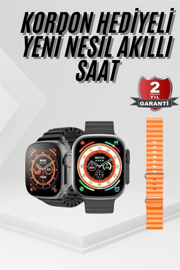 Akıllı Saat Sağlık Takibi Kalp Atışı Adımsayar Ultra Yeni Nesil nefes Egzersizi 2 Akıllı Saat Sağlık Takibi Kalp Atışı Adımsayar Ultra Yeni Nesil nefes Egzersizi - Görsel 2