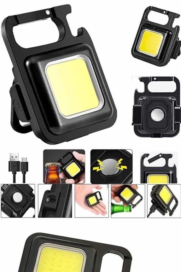 Işıldak USB Şarjlı Cep El Feneri Taşınabilir Mini Led Işık Çok Fonksiyonlu 1 Işıldak USB Şarjlı Cep El Feneri Taşınabilir Mini Led Işık Çok Fonksiyonlu