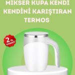 Elektrikli Otomatik Karıştırıcı Kupa – 304 Paslanmaz USB Şarjlı Taşınabilir