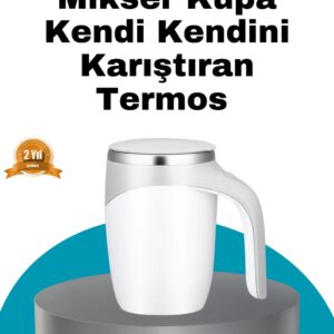 Manyetik Otomatik Karıştırma Bardağı – Şarjlı Paslanmaz ve Pratik