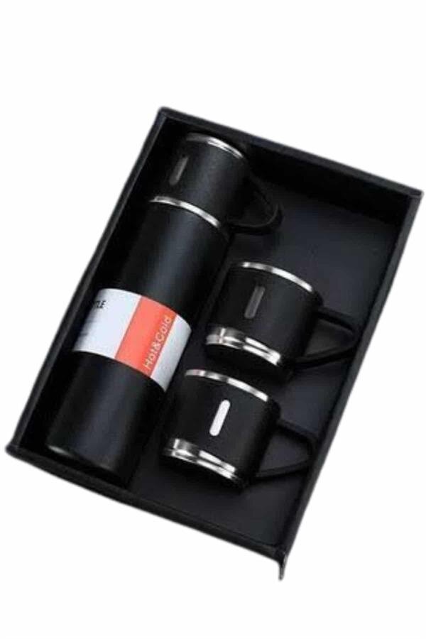 Termos Seti Paslanmaz Çelik 3 Bardaklı Vakumlu Termos Set 500 Ml 12 Saate Kadar Isı Koruma 4 Termos Seti Paslanmaz Çelik 3 Bardaklı Vakumlu Termos Set 500 Ml 12 Saate Kadar Isı Koruma - Görsel 4