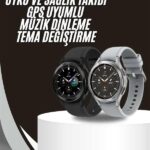 Akıllı Saat Bluetooth Bağlantılı Yuvarlak Ekran Plastik Kordonlu