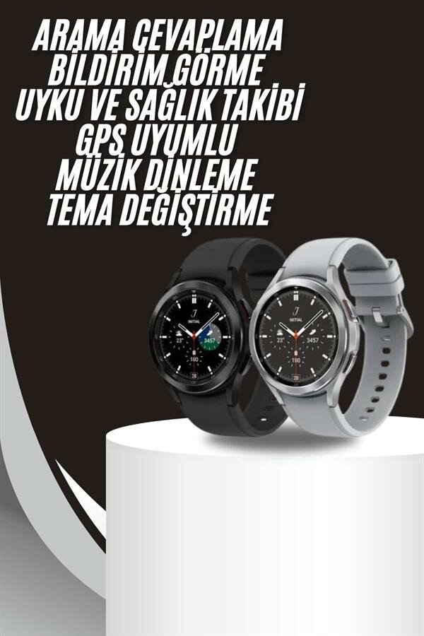 Akıllı Saat Bluetooth Bağlantılı Yuvarlak Ekran Plastik Kordonlu 1 Akıllı Saat Bluetooth Bağlantılı Yuvarlak Ekran Plastik Kordonlu