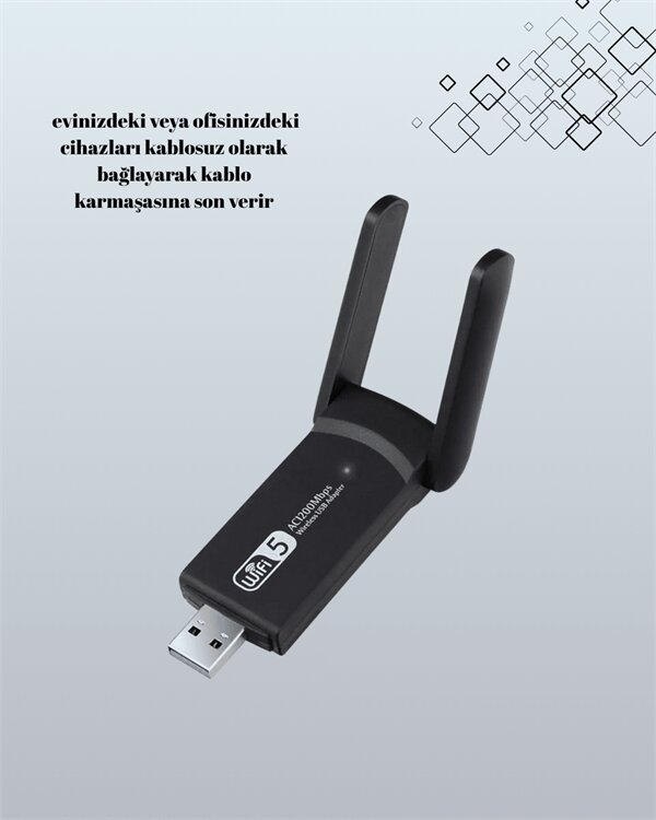 AC1200 USB WiFi Adaptör 3 AC1200 USB WiFi Adaptör - Görsel 3
