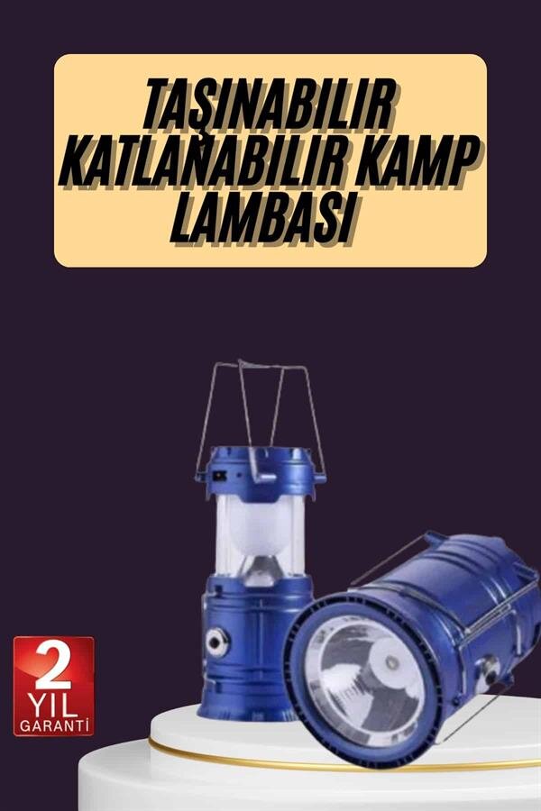 Kamp Feneri Şarj Edilebilir Güneş Enerjili Işıldak USB Şarjlı 2 Kamp Feneri Şarj Edilebilir Güneş Enerjili Işıldak USB Şarjlı - Görsel 2
