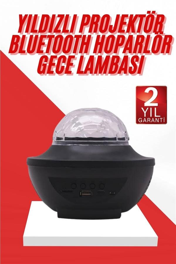 Masa ve Gece Lambası Renkli Projektör Işıklı Disko Topu Bluetooth Hoparlör 2 Masa ve Gece Lambası Renkli Projektör Işıklı Disko Topu Bluetooth Hoparlör - Görsel 2