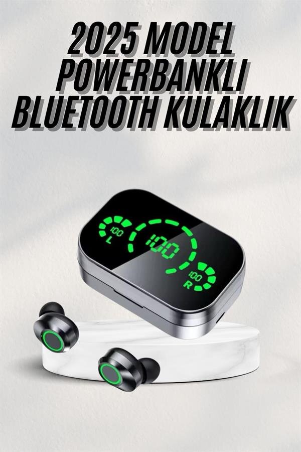 Yeni Nesil Bluetooth Kulaklık Çağrı Cevaplayabilen Dijital Göstergeli Powerbankli 2 Yeni Nesil Bluetooth Kulaklık Çağrı Cevaplayabilen Dijital Göstergeli Powerbankli - Görsel 2