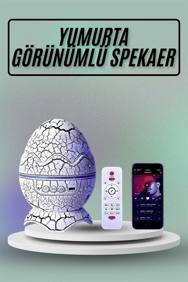 Yumurta Görünümlü Masa ve Gece Lambası Renk Değiştirebilen Projektör 2 Yumurta Görünümlü Masa ve Gece Lambası Renk Değiştirebilen Projektör - Görsel 2