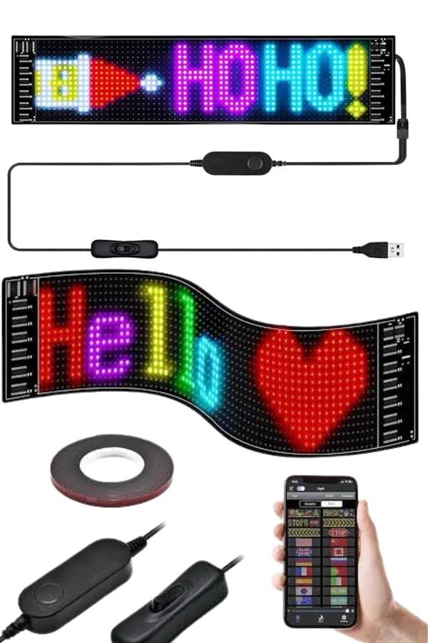 Matrix Led Cama Yapışan Telefon Kontrollü Panel Dijital Ekran Kumandalı 3 Matrix Led Cama Yapışan Telefon Kontrollü Panel Dijital Ekran Kumandalı - Görsel 3