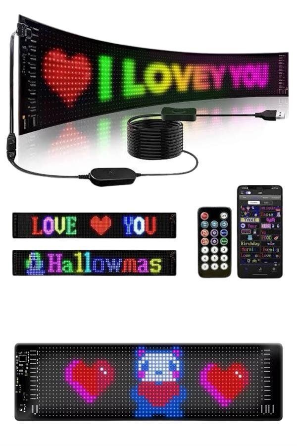 Matrix Led Cama Yapışan Telefon Kontrollü Panel Dijital Ekran Kumandalı 4 Matrix Led Cama Yapışan Telefon Kontrollü Panel Dijital Ekran Kumandalı - Görsel 4