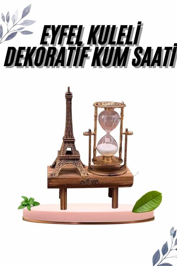 Paris Eyfel Kulesi Hediyelik Eyfel Retro Kum Saati Dekoratif Eşya 2 Paris Eyfel Kulesi Hediyelik Eyfel Retro Kum Saati Dekoratif Eşya - Görsel 2