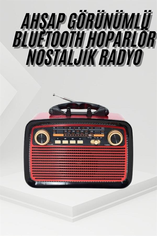 Nostalji Radyo Bluetooth Hoparlör USB-SD Kart Giriş Led Fener Işıklı Bataryalı Pilli 2 Nostalji Radyo Bluetooth Hoparlör USB-SD Kart Giriş Led Fener Işıklı Bataryalı Pilli - Görsel 2