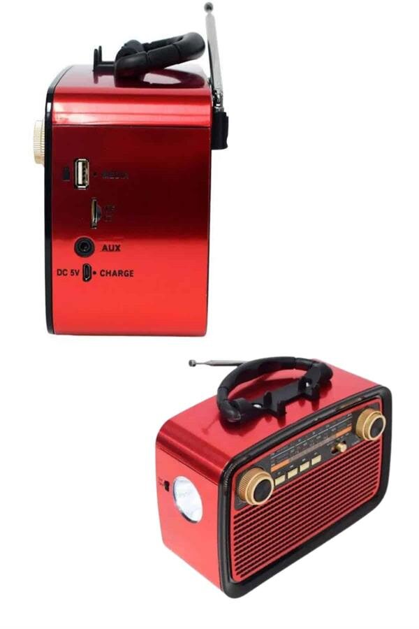 Bluetooth Hoparlör Ahşap Renk Vintage Işıklı Nostaljik Radyo Fm Ahşap Görünümlü 3 Bluetooth Hoparlör Ahşap Renk Vintage Işıklı Nostaljik Radyo Fm Ahşap Görünümlü - Görsel 3