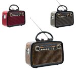 Bluetooth Hoparlör Ahşap Renk Vintage Işıklı Nostaljik Radyo Fm Ahşap Görünümlü