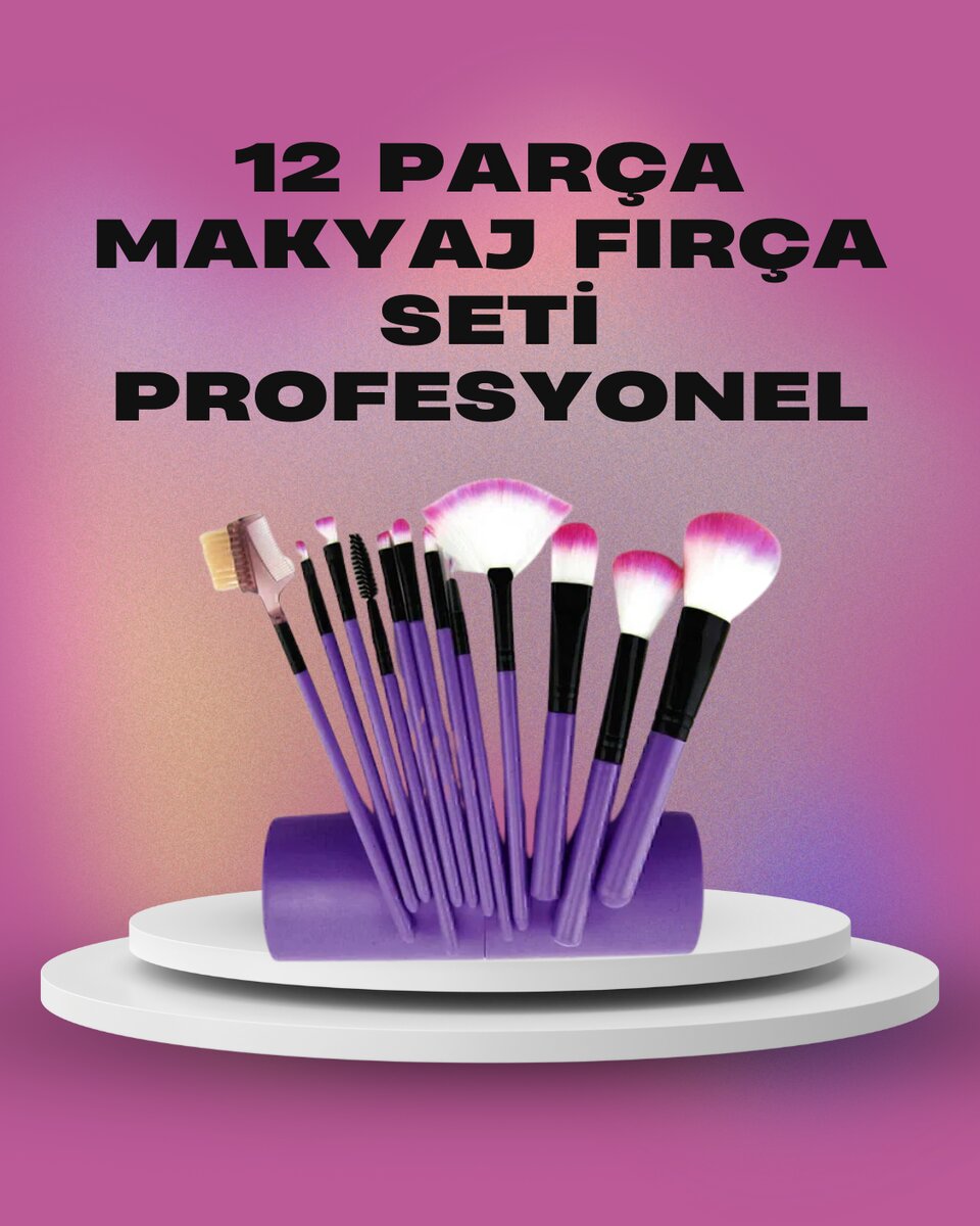 12 Parça Yumuşak Kıllı Makyaj Fırçası Seti Yüz ve Göz Makyajına Uygun Profesyonel Kullanım 1 12 Parça Yumuşak Kıllı Makyaj Fırçası Seti Yüz ve Göz Makyajına Uygun Profesyonel Kullanım