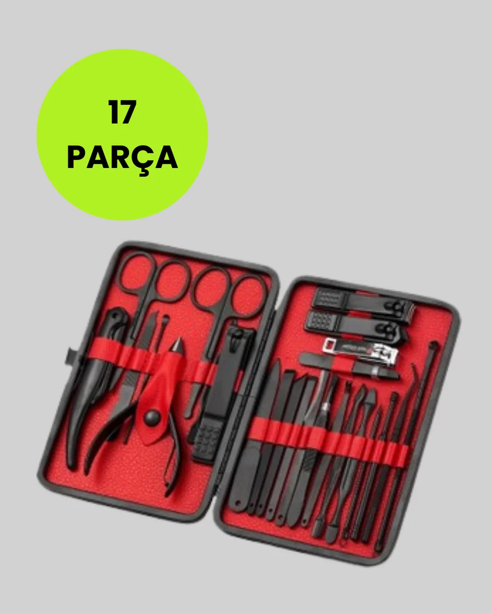 Paslanmaz Çelik 17 Parça Manikür Pedikür Seti ve Taşınabilir Şık Çanta 2 Paslanmaz Çelik 17 Parça Manikür Pedikür Seti ve Taşınabilir Şık Çanta - Görsel 2