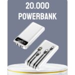 Hızlı Şarj Destekli 20.000mAh Powerbank USB Type-C Lightning LCD