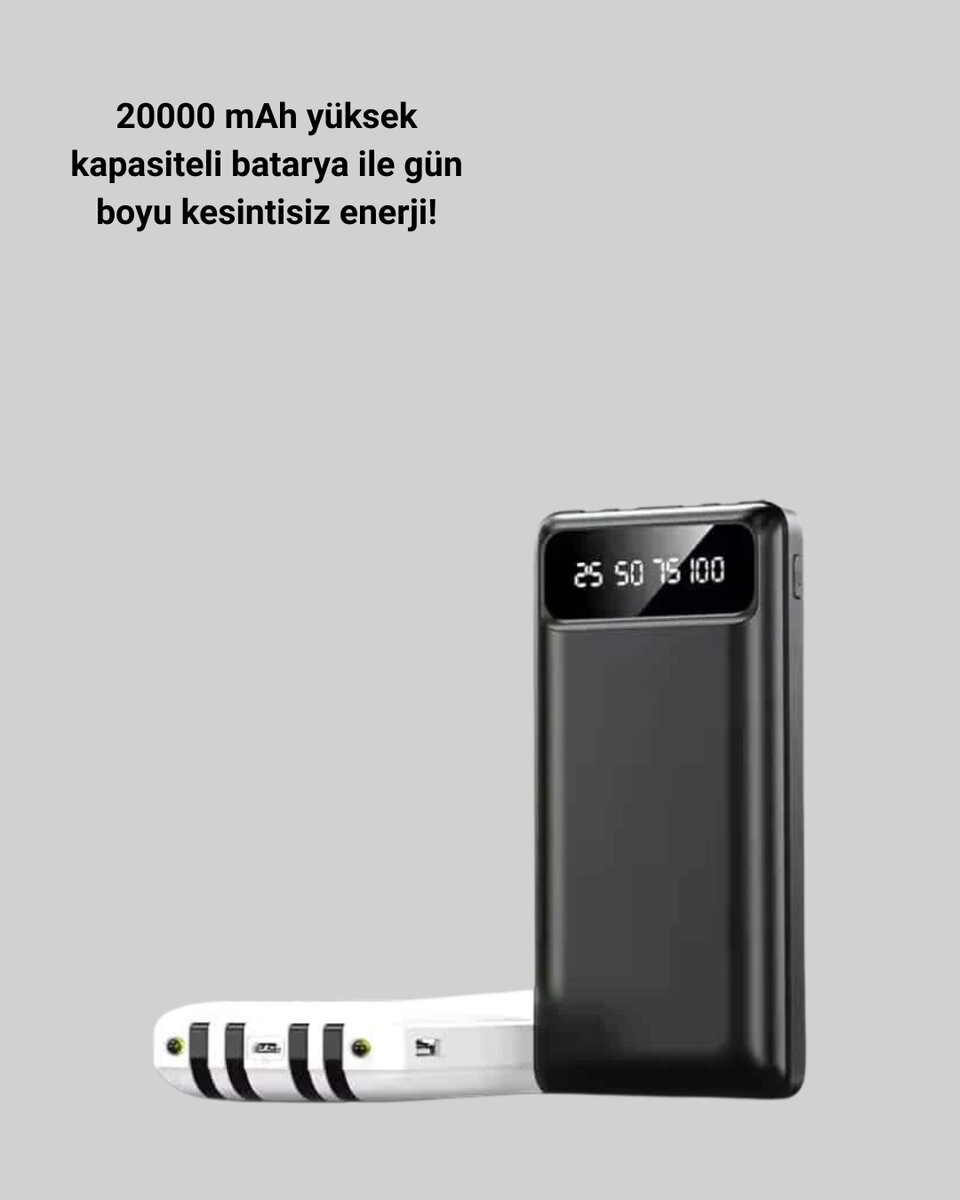 20.000mAh Taşınabilir Powerbank PD Teknolojili Çift USB Çıkışlı 3 20.000mAh Taşınabilir Powerbank PD Teknolojili Çift USB Çıkışlı - Görsel 3