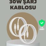 iPhone iPad Airpods Uyumlu 30W Type-C to Lightning Kablo