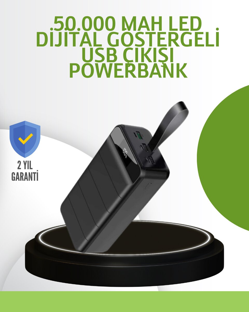 Ultra Güçlü 50.000 mAh Powerbank – LED Ekranlı Çoklu Bağlantı Seçenekli Akıllı Koruma Sistemli Şarj Ünitesi 1 Ultra Güçlü 50.000 mAh Powerbank – LED Ekranlı Çoklu Bağlantı Seçenekli Akıllı Koruma Sistemli Şarj Ünitesi
