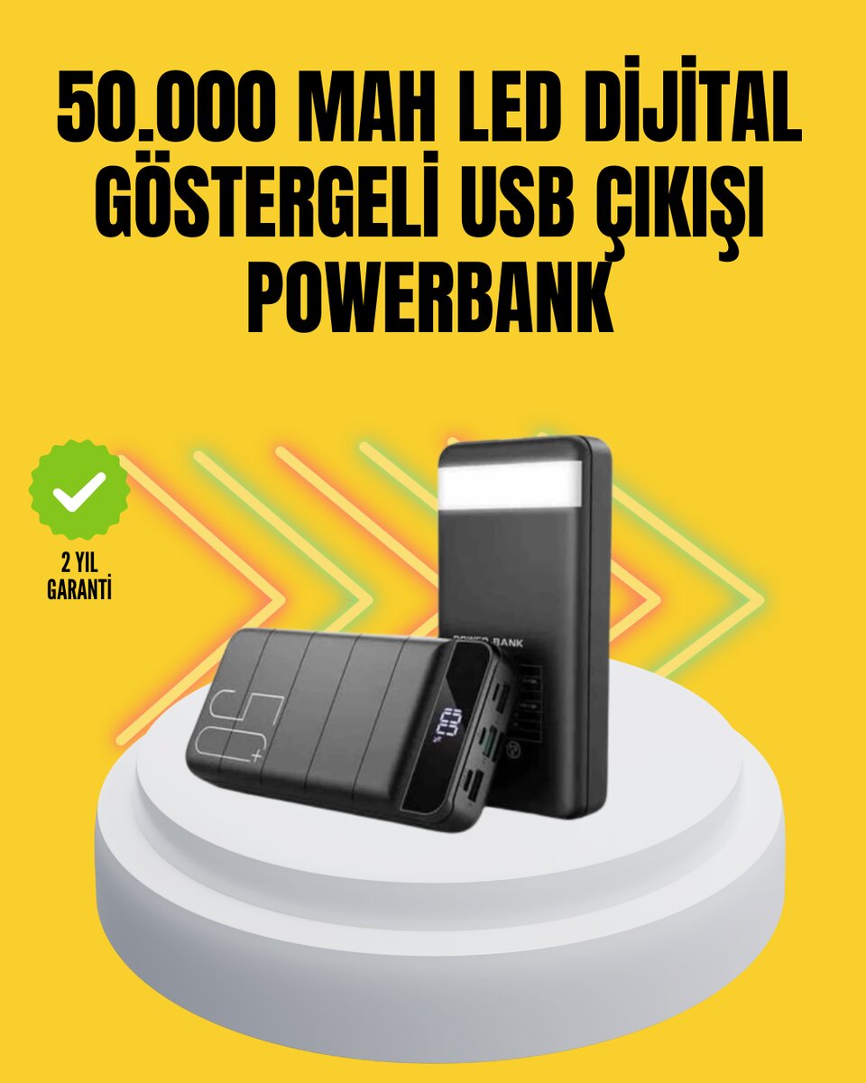 Profesyonel 50.000 mAh Powerbank – Aynı Anda Birden Fazla Cihaz Şarj Eden Dayanıklı ve Güvenli Taşınabilir Şarj Cihazı 1 Profesyonel 50.000 mAh Powerbank – Aynı Anda Birden Fazla Cihaz Şarj Eden Dayanıklı ve Güvenli Taşınabilir Şarj Cihazı