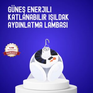 USB ve Solar Şarjlı Katlanabilir 5 Taraflı LED Lamba