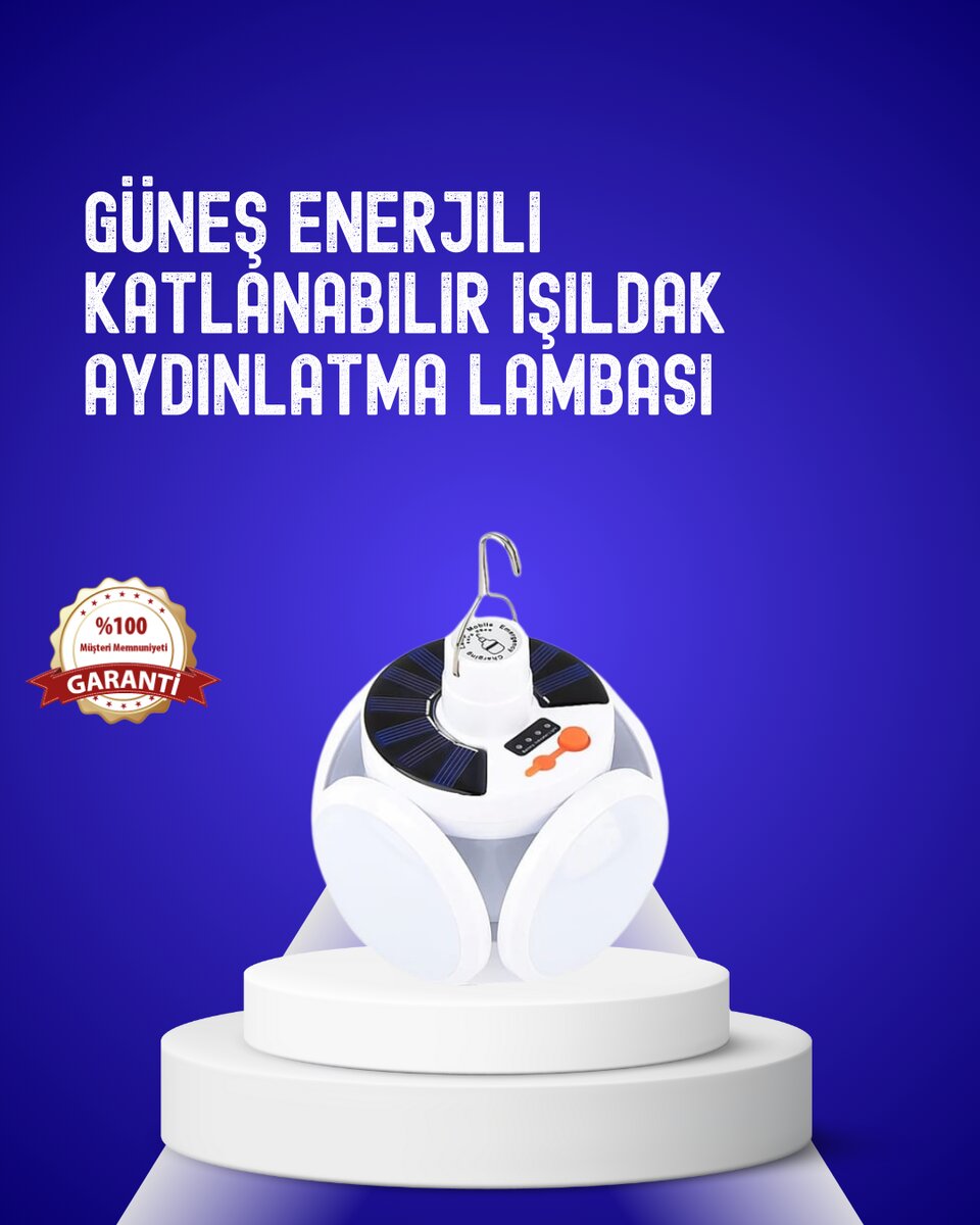USB ve Solar Şarjlı Katlanabilir 5 Taraflı LED Lamba 1 USB ve Solar Şarjlı Katlanabilir 5 Taraflı LED Lamba