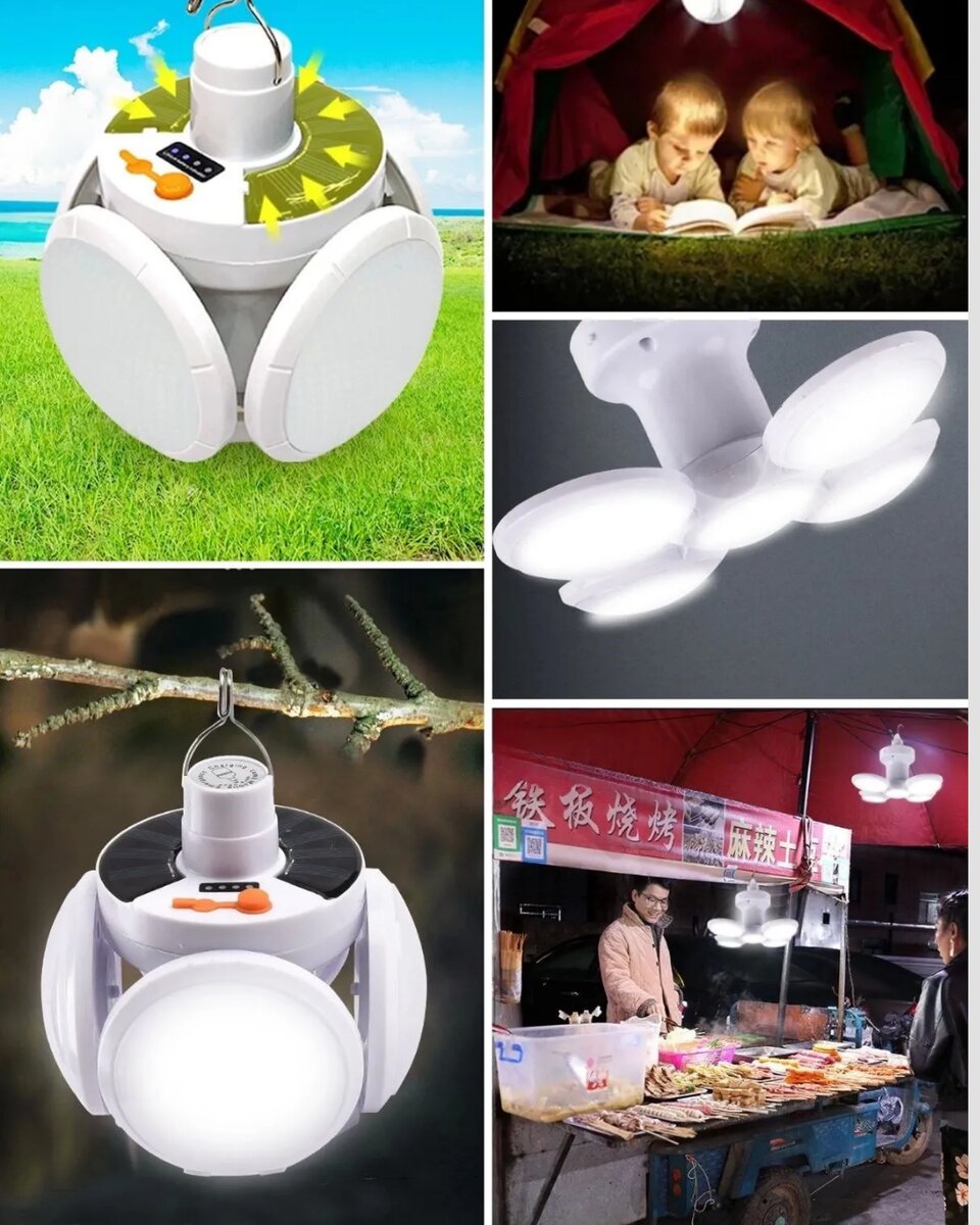 USB ve Solar Şarjlı Katlanabilir 5 Taraflı LED Lamba 4 USB ve Solar Şarjlı Katlanabilir 5 Taraflı LED Lamba - Görsel 4