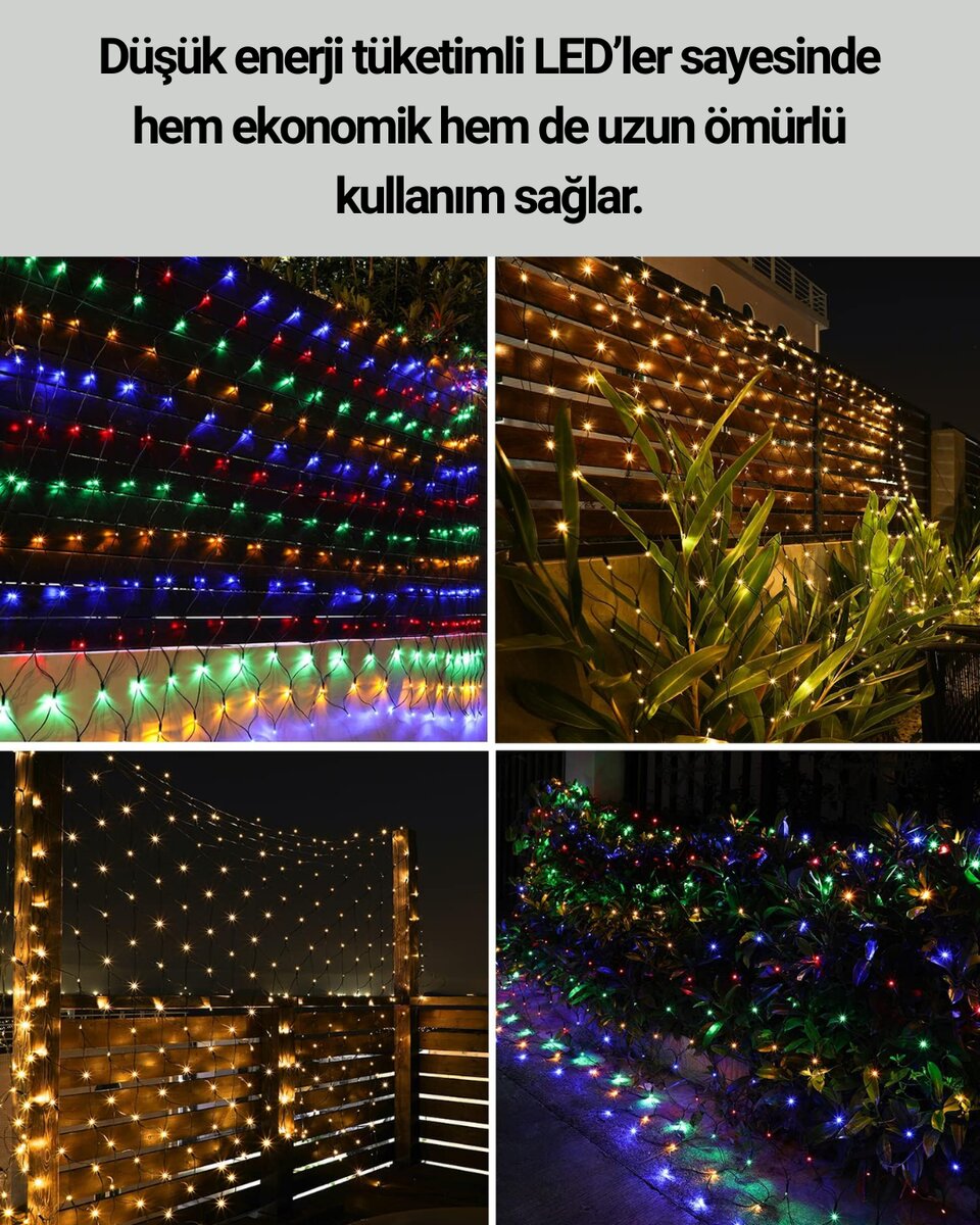 Dekoratif LED Çelenk Işık 8 Farklı Aydınlatma Modu 3 Dekoratif LED Çelenk Işık 8 Farklı Aydınlatma Modu - Görsel 3