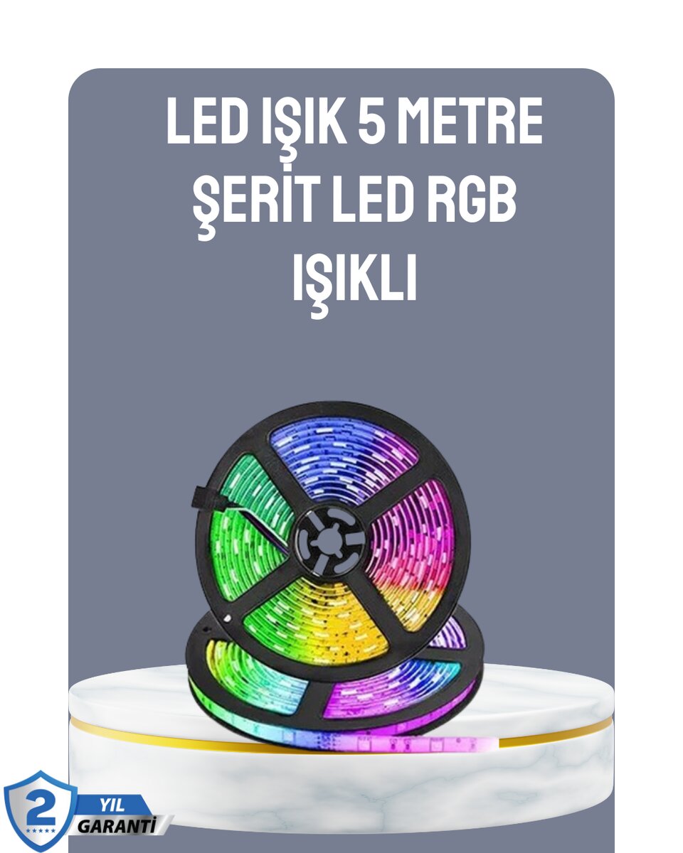 Kumandalı 5 Metre Şerit LED Dekoratif Aydınlatma 1 Kumandalı 5 Metre Şerit LED Dekoratif Aydınlatma