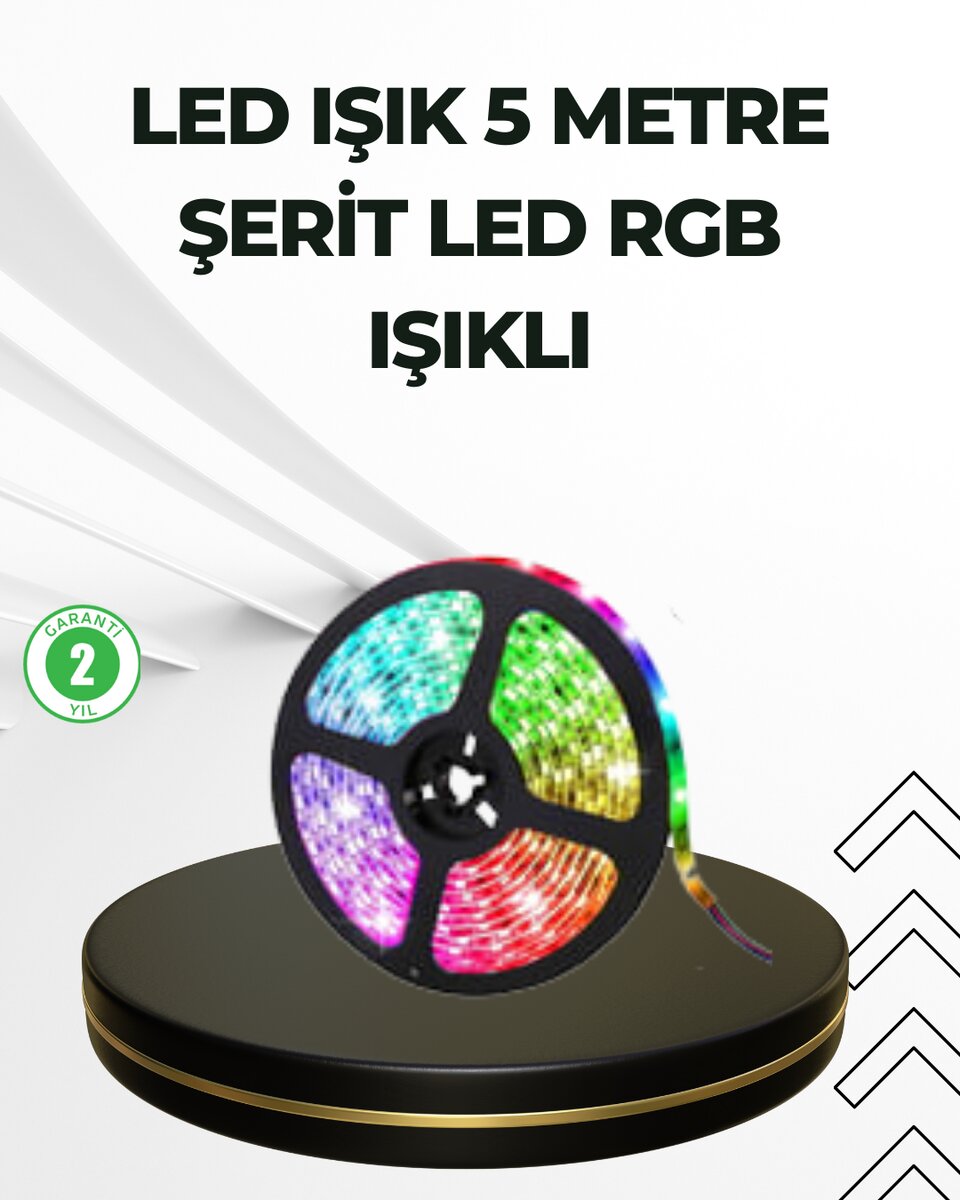 Dekoratif Kumandalı Şerit LED 5 Metre 1 Dekoratif Kumandalı Şerit LED 5 Metre