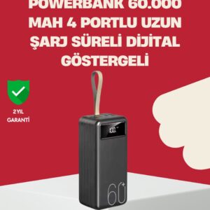LED Ekranlı Çok Fonksiyonlu Taşınabilir Şarj Ünitesi Powerbank