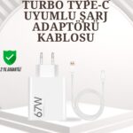 Type-C Uyumlu 67W Turbo Hızlı Şarj Aleti Akıllı Koruma Sistemli