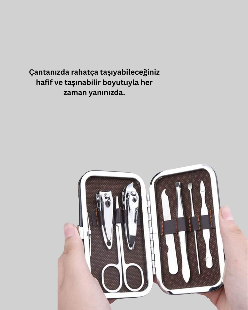 Tırnak ve Kaş Bakımına Özel Paslanmaz Çelik Set 2 Tırnak ve Kaş Bakımına Özel Paslanmaz Çelik Set - Görsel 2