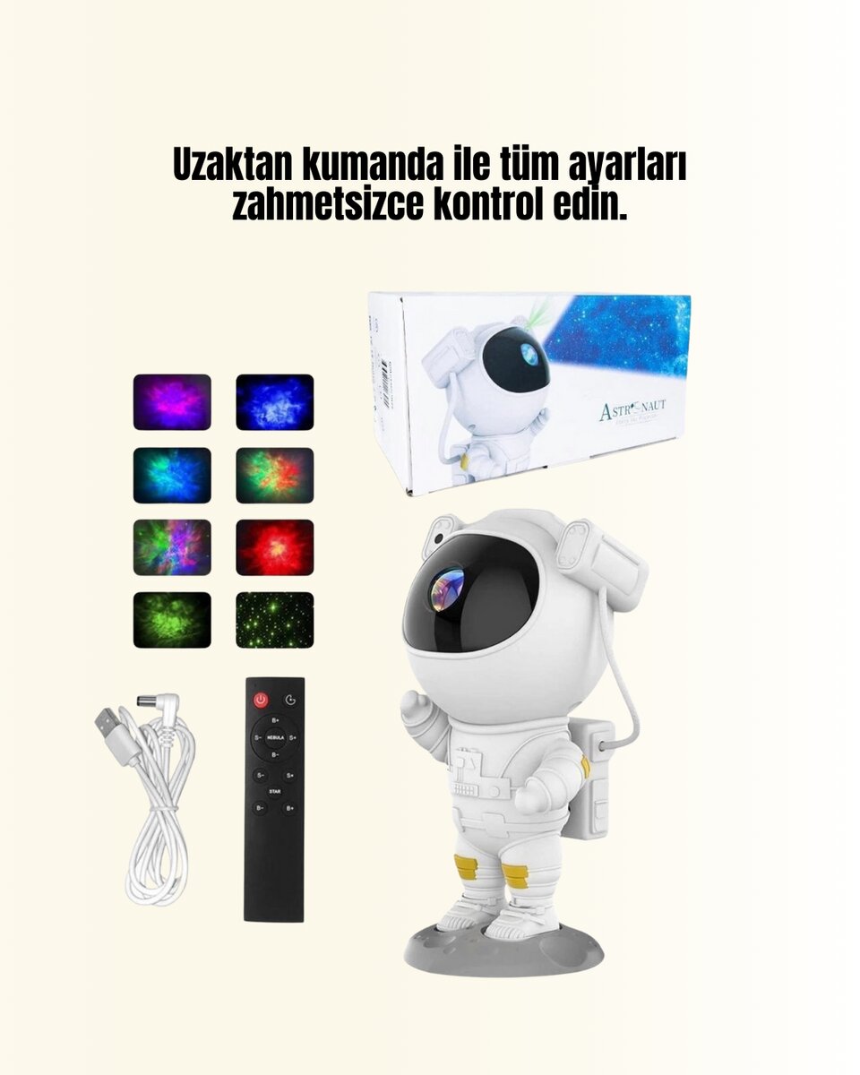 Yıldız ve Ay Efektli Uzaktan Kumandalı Projeksiyon Lamba 3 Yıldız ve Ay Efektli Uzaktan Kumandalı Projeksiyon Lamba - Görsel 3