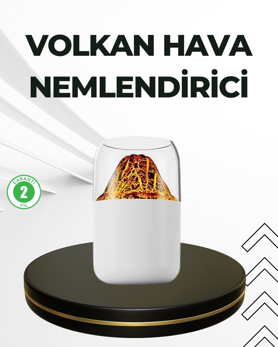 USB Şarjlı Volkanik Tasarımlı Buhar Makinesi 1 USB Şarjlı Volkanik Tasarımlı Buhar Makinesi