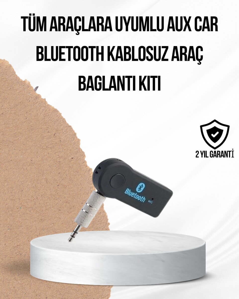 Araç İçi Bluetooth AUX Adaptörü ve Telefon Görüşme Cihazı 1 Araç İçi Bluetooth AUX Adaptörü ve Telefon Görüşme Cihazı