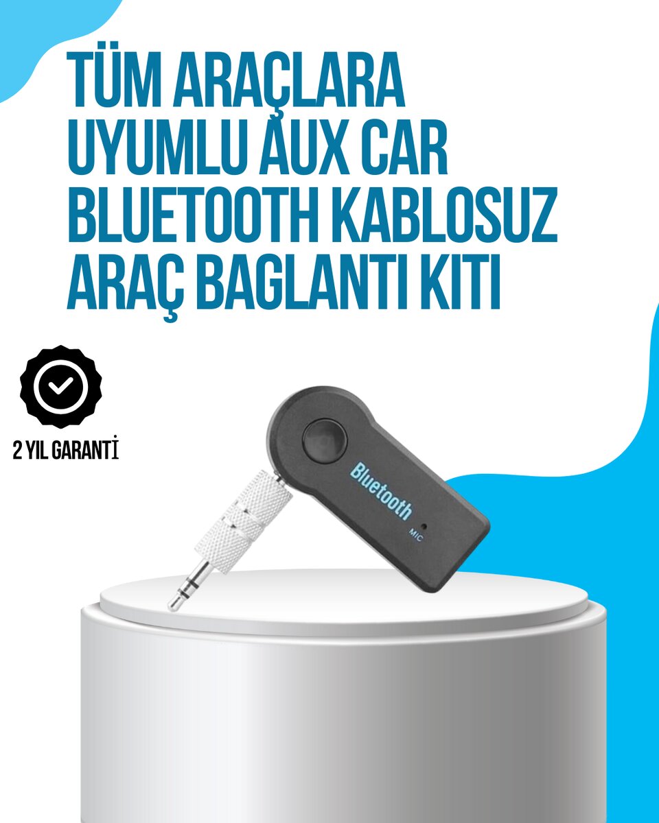 Araç İçi Bluetooth AUX Müzik ve Telefon Görüşmesi Adaptörü 1 Araç İçi Bluetooth AUX Müzik ve Telefon Görüşmesi Adaptörü