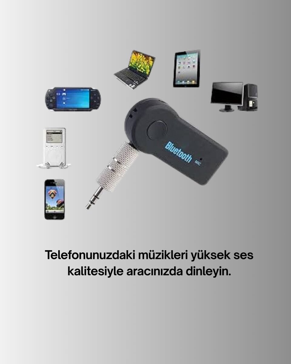 Araç İçi Bluetooth AUX Müzik ve Telefon Görüşmesi Adaptörü 3 Araç İçi Bluetooth AUX Müzik ve Telefon Görüşmesi Adaptörü - Görsel 3
