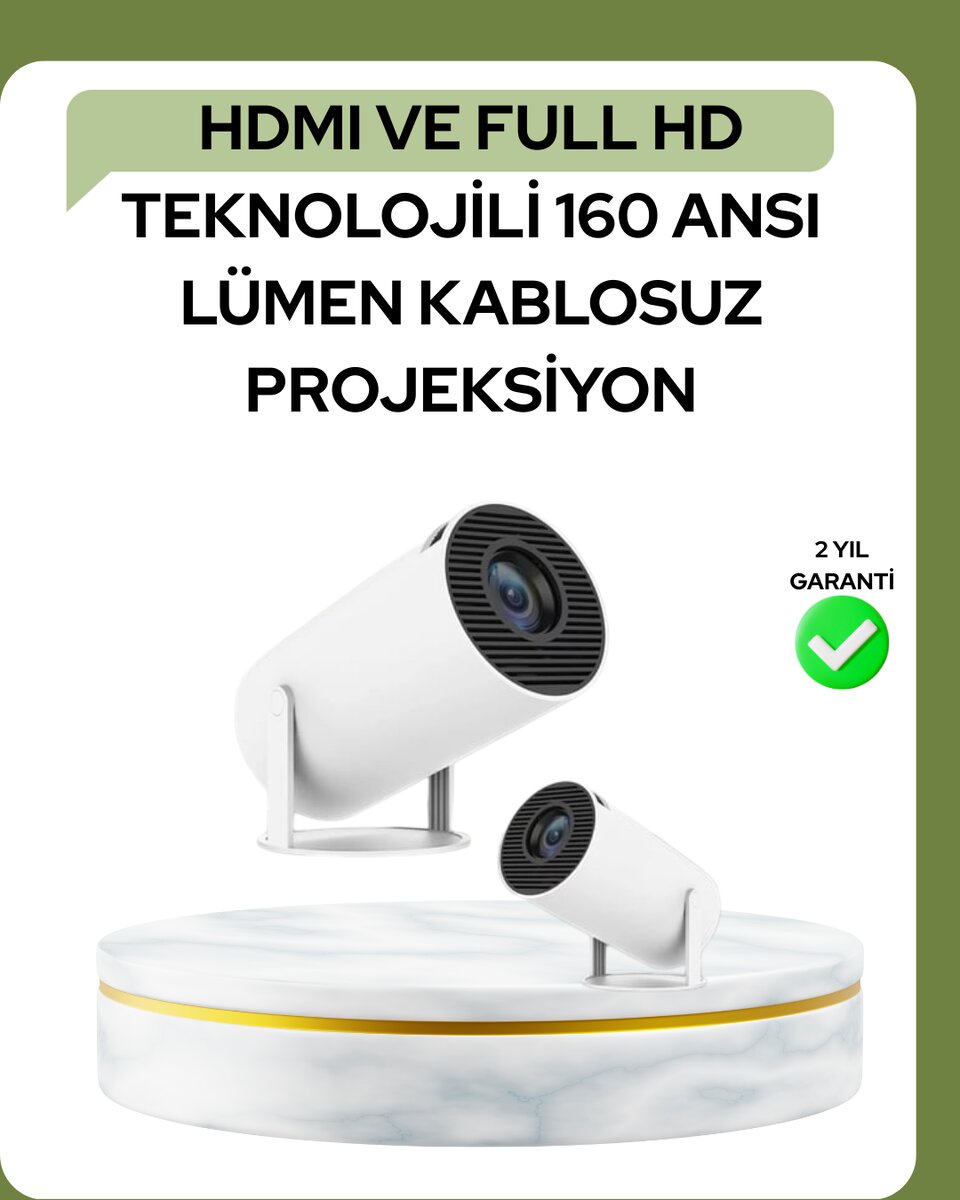 Ultra Pro Full HD ve 4K Destekli 130 İnç Projeksiyon Cihazı 1 Ultra Pro Full HD ve 4K Destekli 130 İnç Projeksiyon Cihazı
