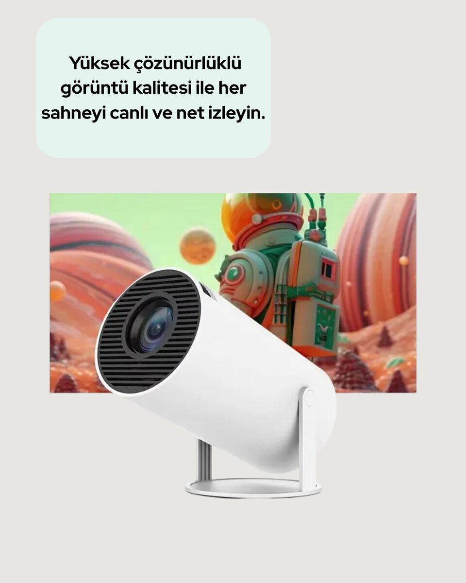 Ultra Pro Full HD ve 4K Destekli 130 İnç Projeksiyon Cihazı 2 Ultra Pro Full HD ve 4K Destekli 130 İnç Projeksiyon Cihazı - Görsel 2