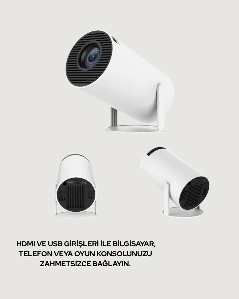 Ultra Pro Full HD ve 4K Destekli 130 İnç Projeksiyon Cihazı 4 Ultra Pro Full HD ve 4K Destekli 130 İnç Projeksiyon Cihazı - Görsel 4
