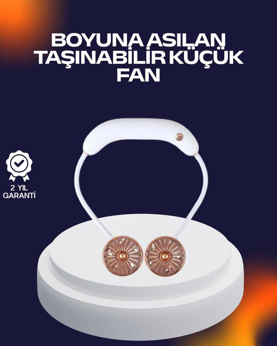 USB Şarjlı Katlanabilir Mini Boyun Fanı 1–3 Saat Kullanım 1 USB Şarjlı Katlanabilir Mini Boyun Fanı 1–3 Saat Kullanım