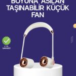 Katlanabilir Asılabilir Mini Fan USB Şarjlı 3 Kademeli Sessiz