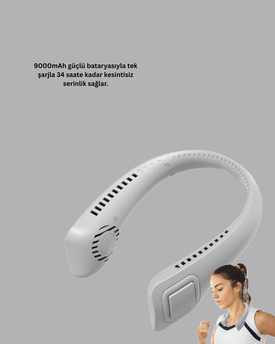 Bıçaksız Güvenli Tasarımlı Sessiz Boyun Fanı 2 Bıçaksız Güvenli Tasarımlı Sessiz Boyun Fanı - Görsel 2