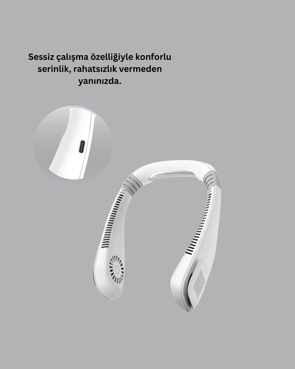 Bıçaksız Güvenli Tasarımlı Sessiz Boyun Fanı 4 Bıçaksız Güvenli Tasarımlı Sessiz Boyun Fanı - Görsel 4