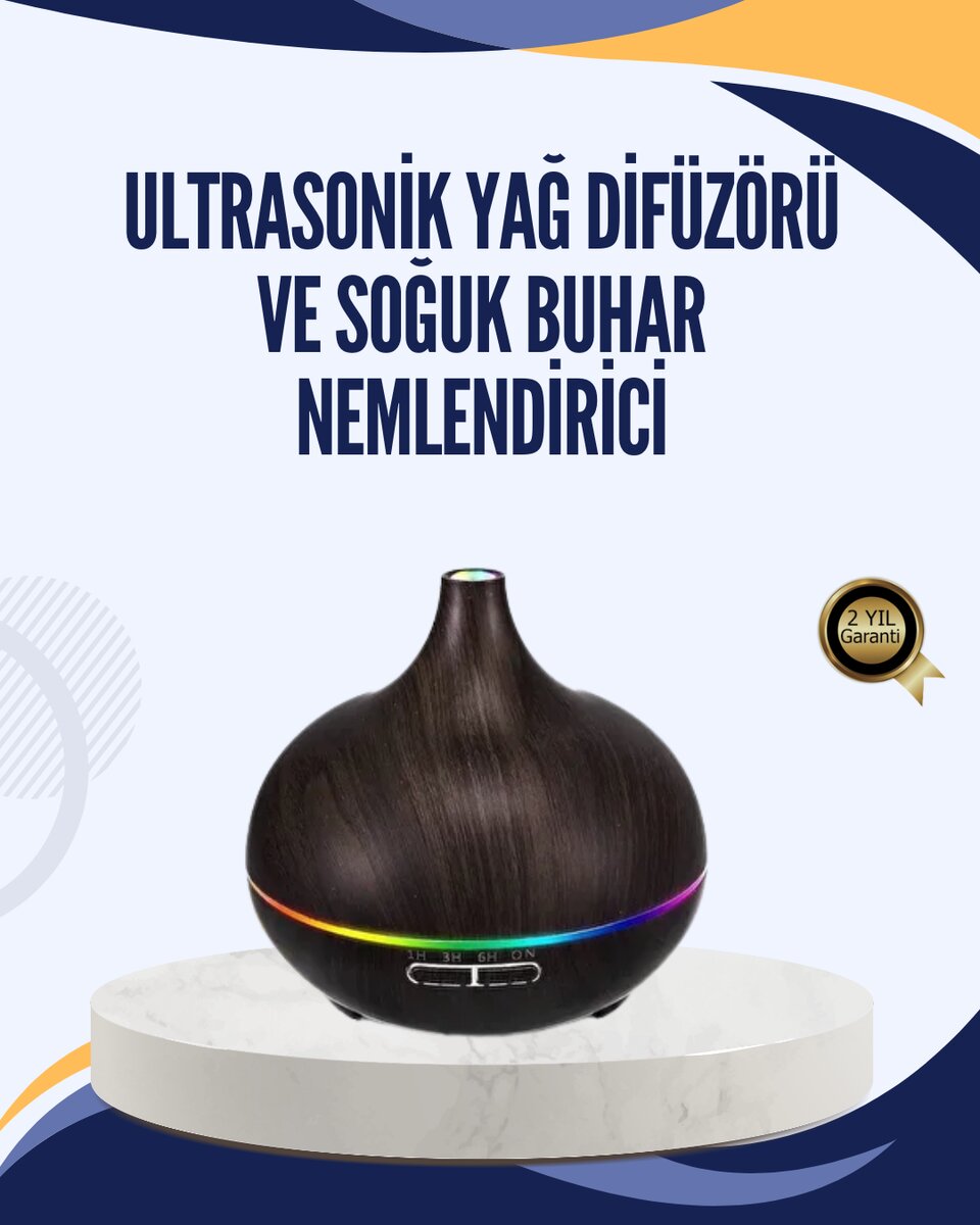 LED Işıklı Sessiz Çalışan Soğuk Buhar Nemlendirici 1 LED Işıklı Sessiz Çalışan Soğuk Buhar Nemlendirici
