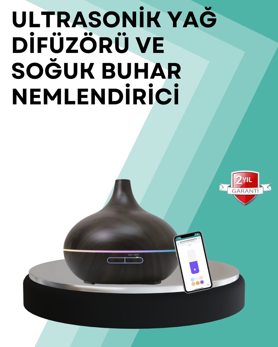 Büyük Su Hazneli Ultrasonik Difüzör ve Oda Nemlendirici 1 Büyük Su Hazneli Ultrasonik Difüzör ve Oda Nemlendirici