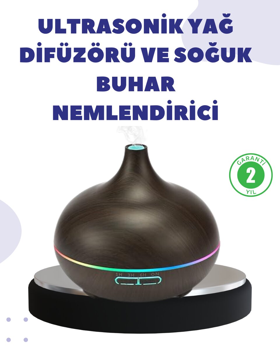 BN01 Uçucu Yağ Uyumlu Renkli LED Işıklı Nemlendirici 1 BN01 Uçucu Yağ Uyumlu Renkli LED Işıklı Nemlendirici